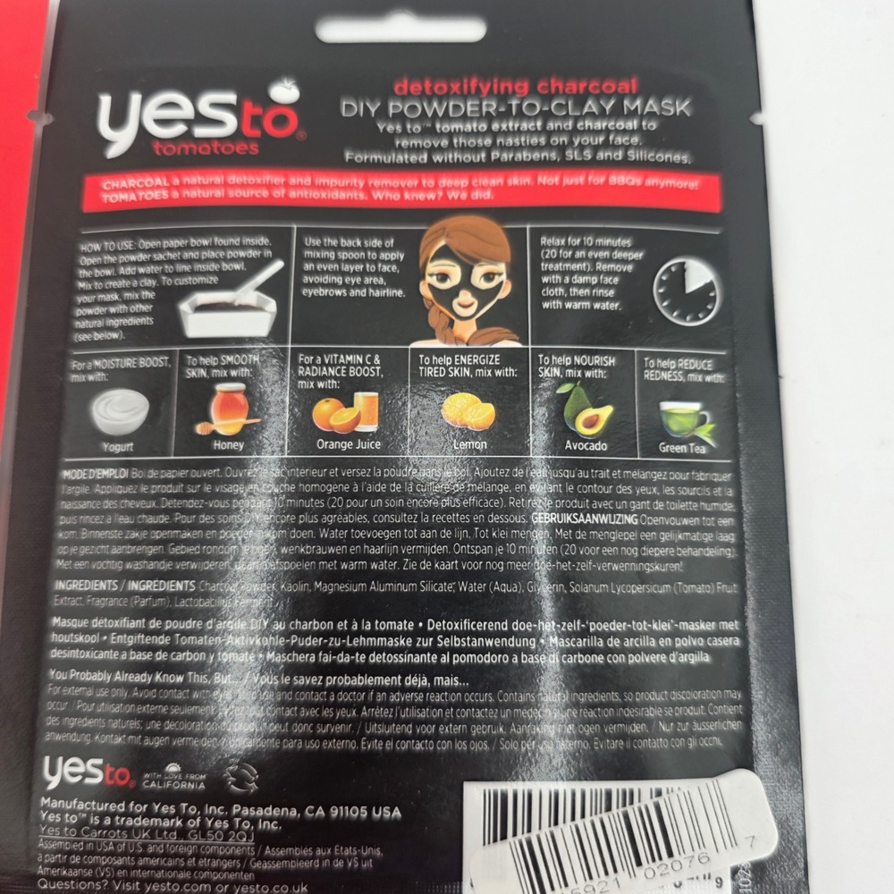 Yes To Tomatoes & Grapefruit Face Mask Bundle 4 Pack DIY Clay & Sleeping Mask - Picture 4 of 4